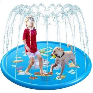 Splash Pad Kids Sprinkler Toddler Wading Pool,67in Inflatable Outdoor Summer Toy